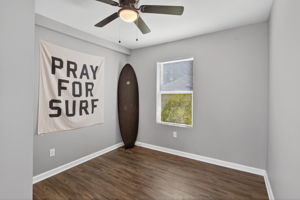 Comfortable and neutral guest bedrooms.