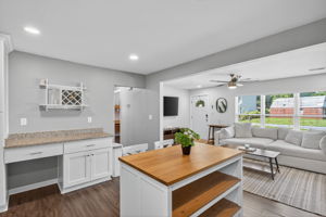 Bright and functional kitchen space.