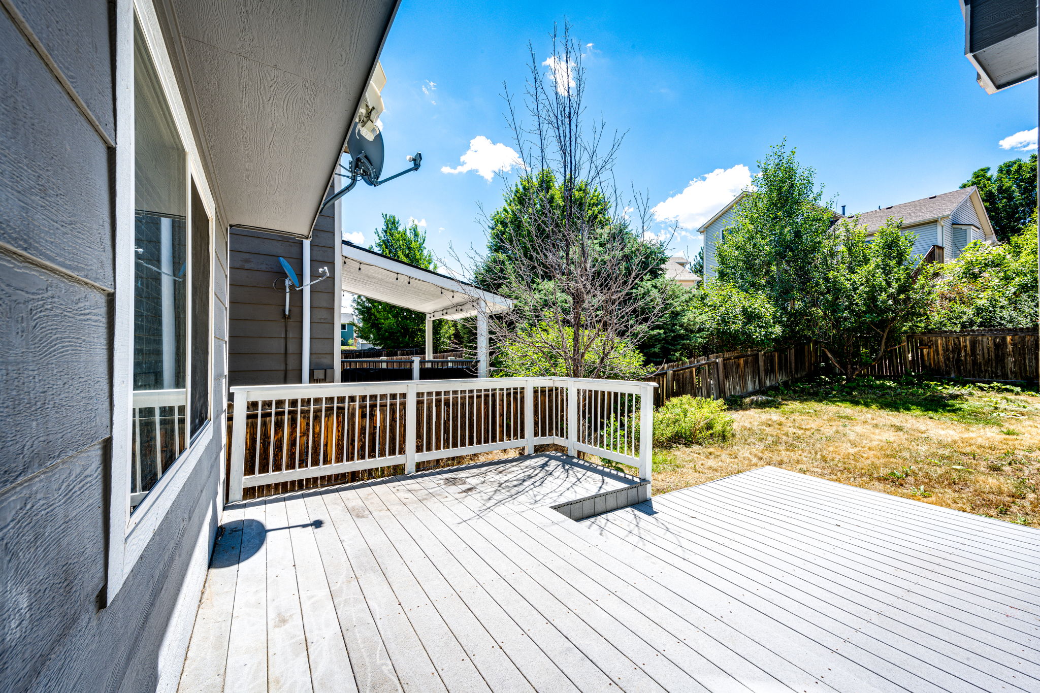 Backyard deck area