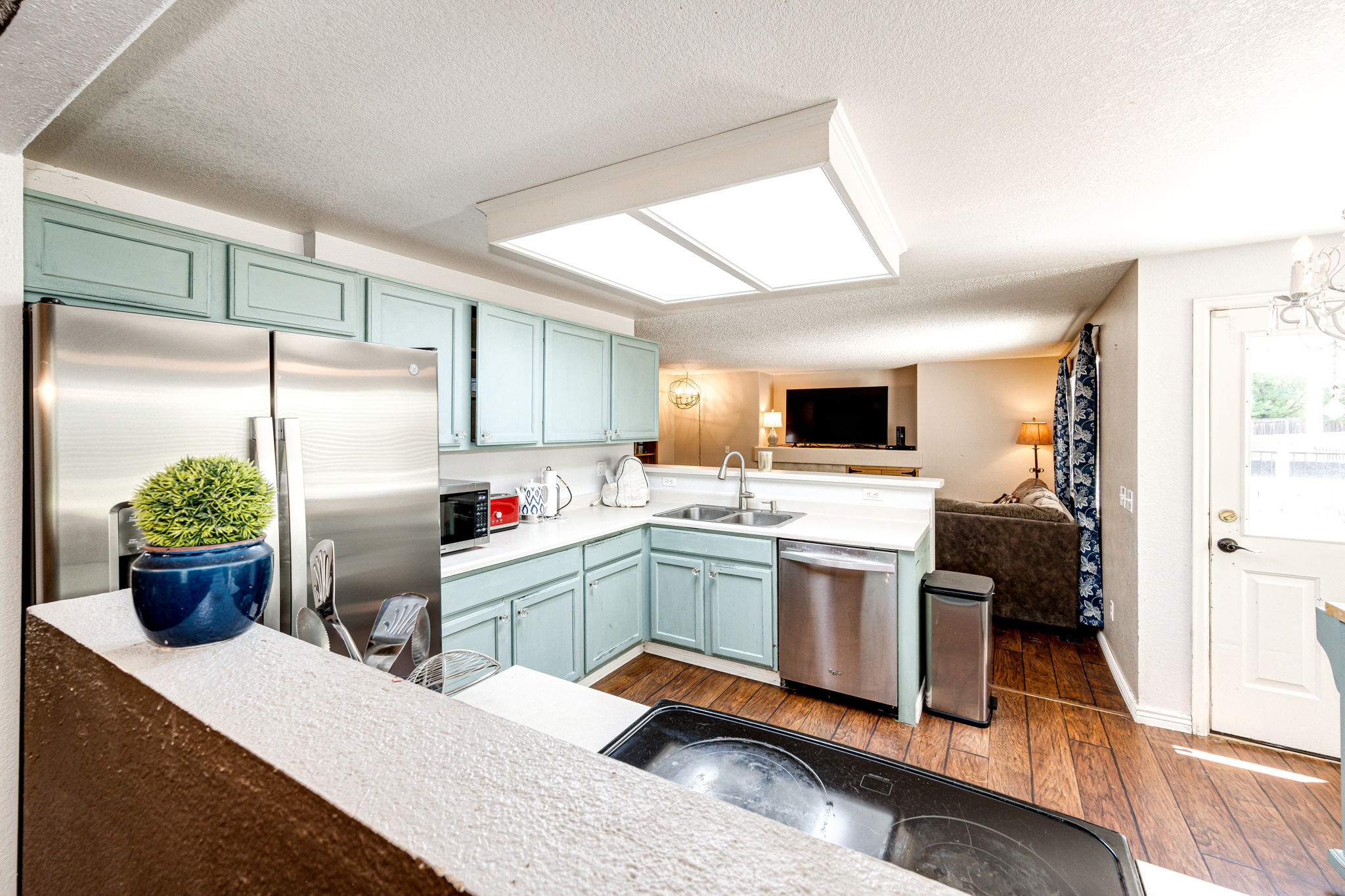 Kitchen view from the Dining room area