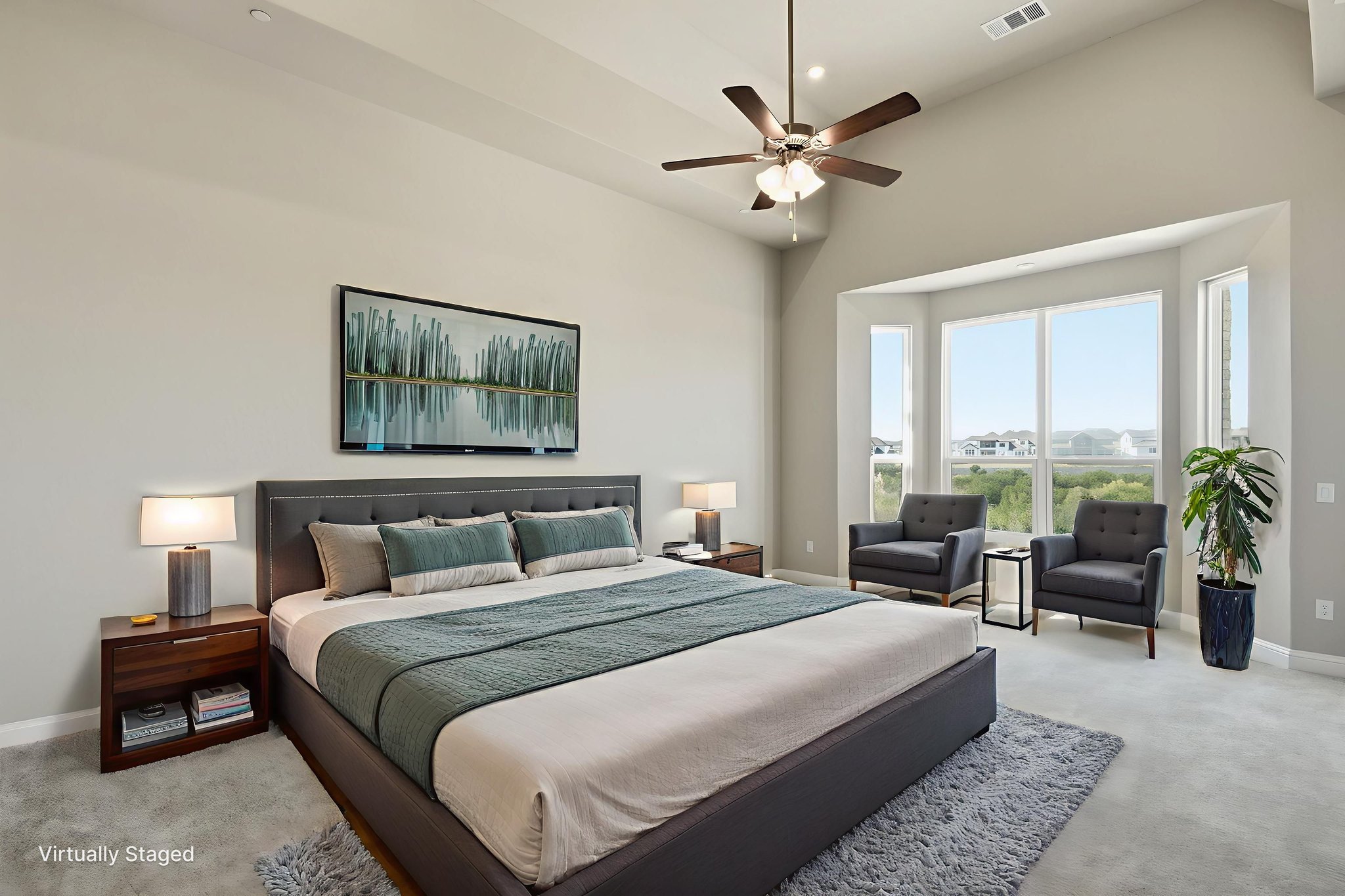 Primary Bedroom Virtually Staged