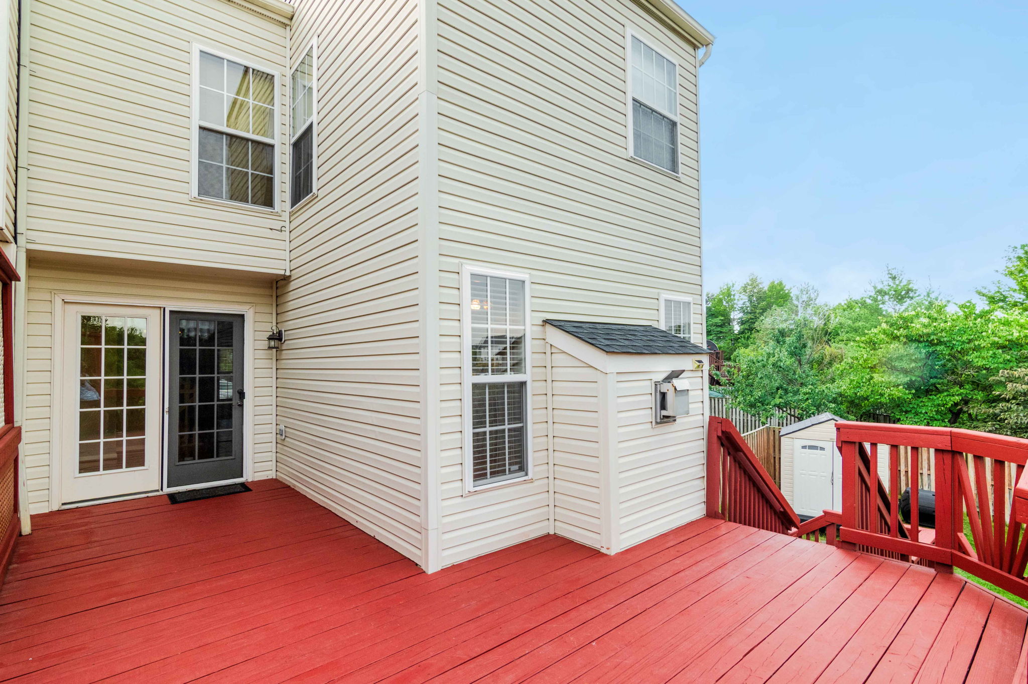 Recently stained deck!
