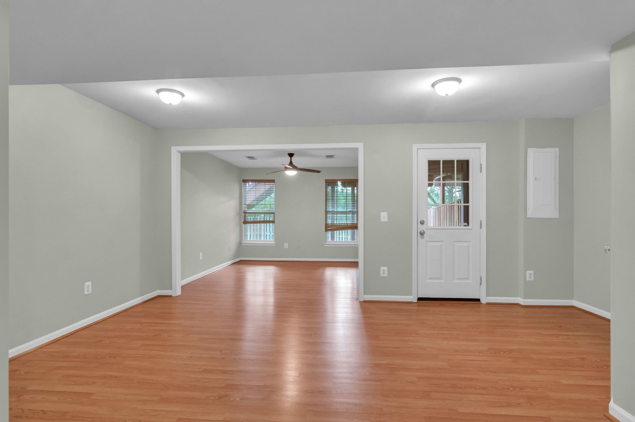 large & open lower level!