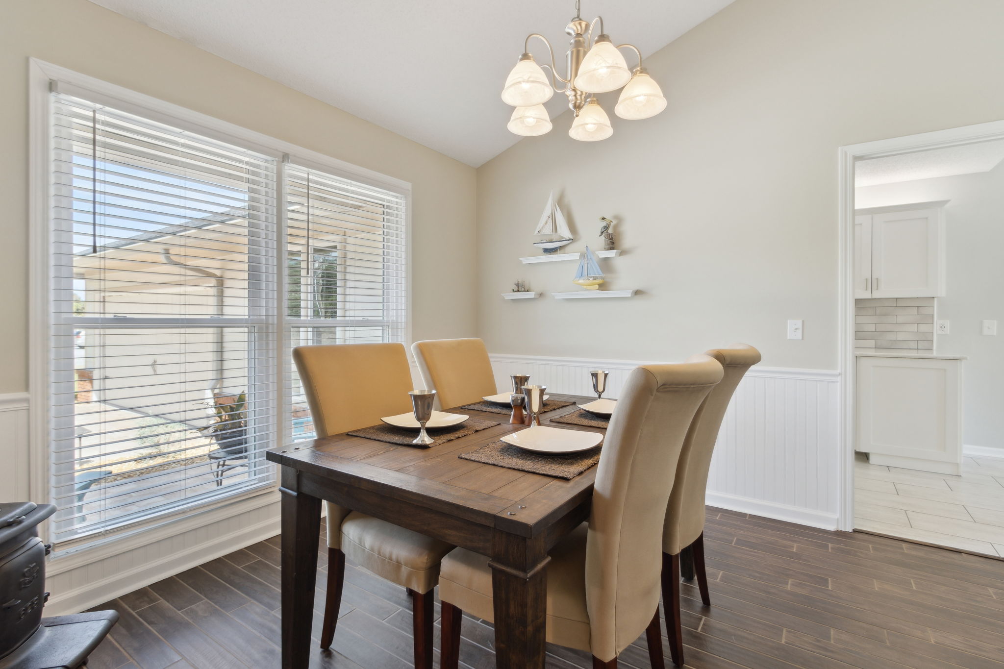 Dining Room into the Kitchen