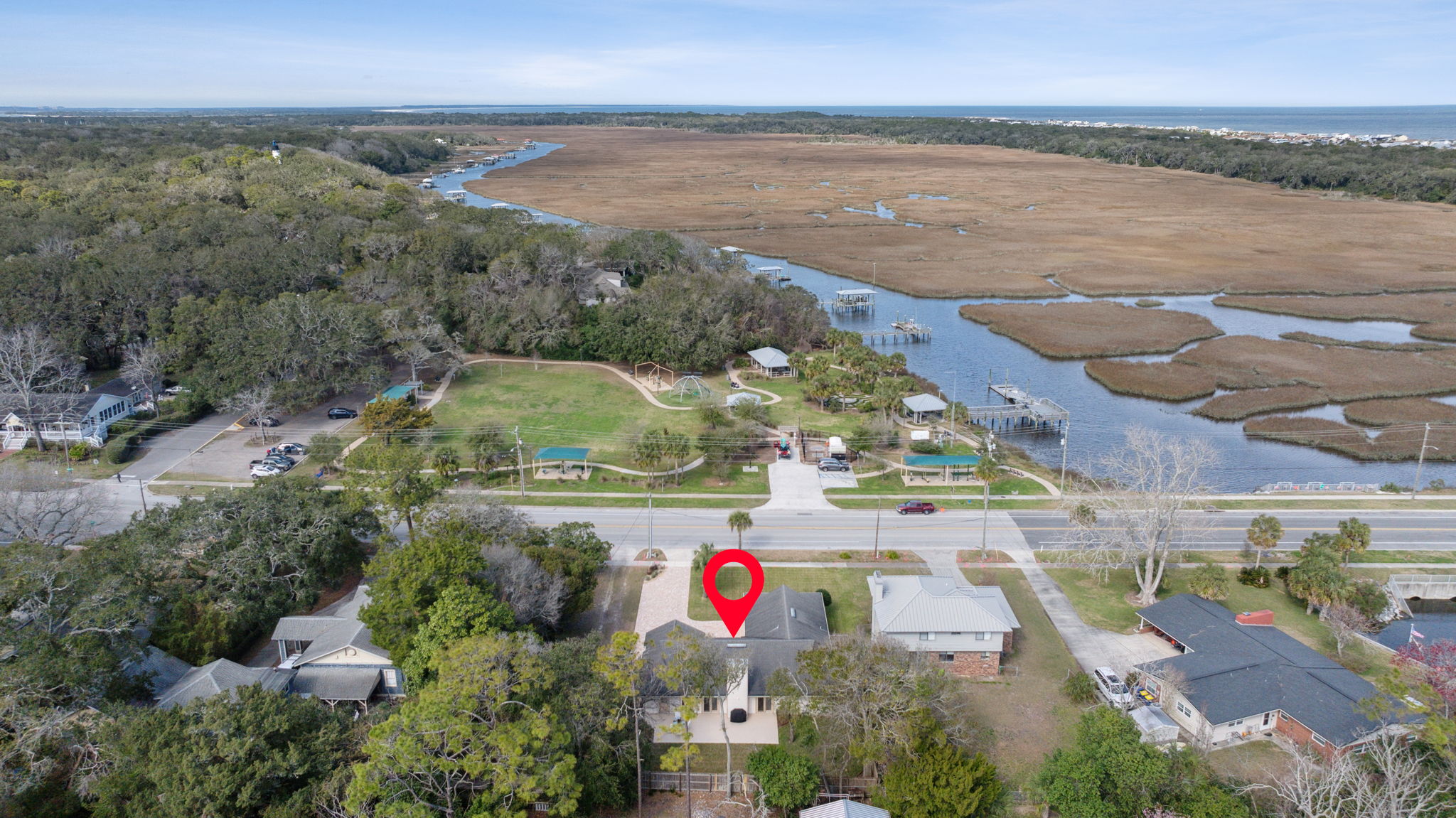 Amelia Island is 13 miles long and approximately 4 miles wide at its widest point.