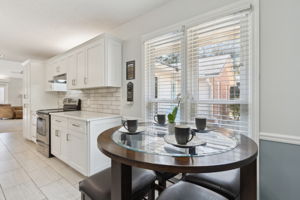 Breakfast Area with chair rail molding