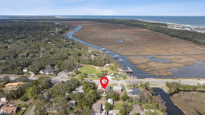 North View of Egans Creek, Amelia Island Lighthouse, Fort Clinch State Park, Atlantic Ocean and Cumberland Island, GA