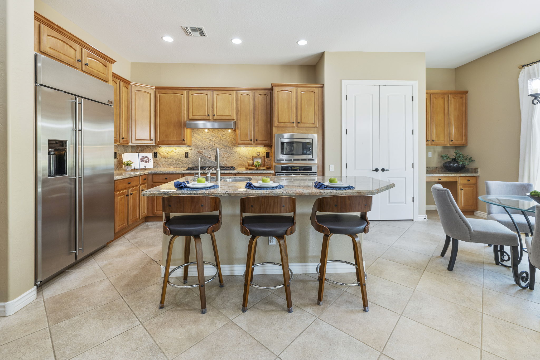 Stainless counter depth fridge