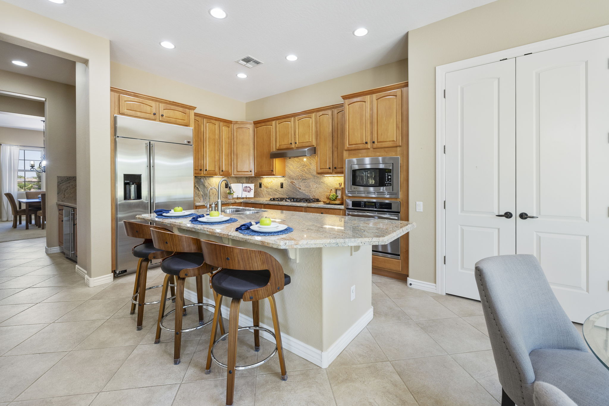 Pantry with double doors