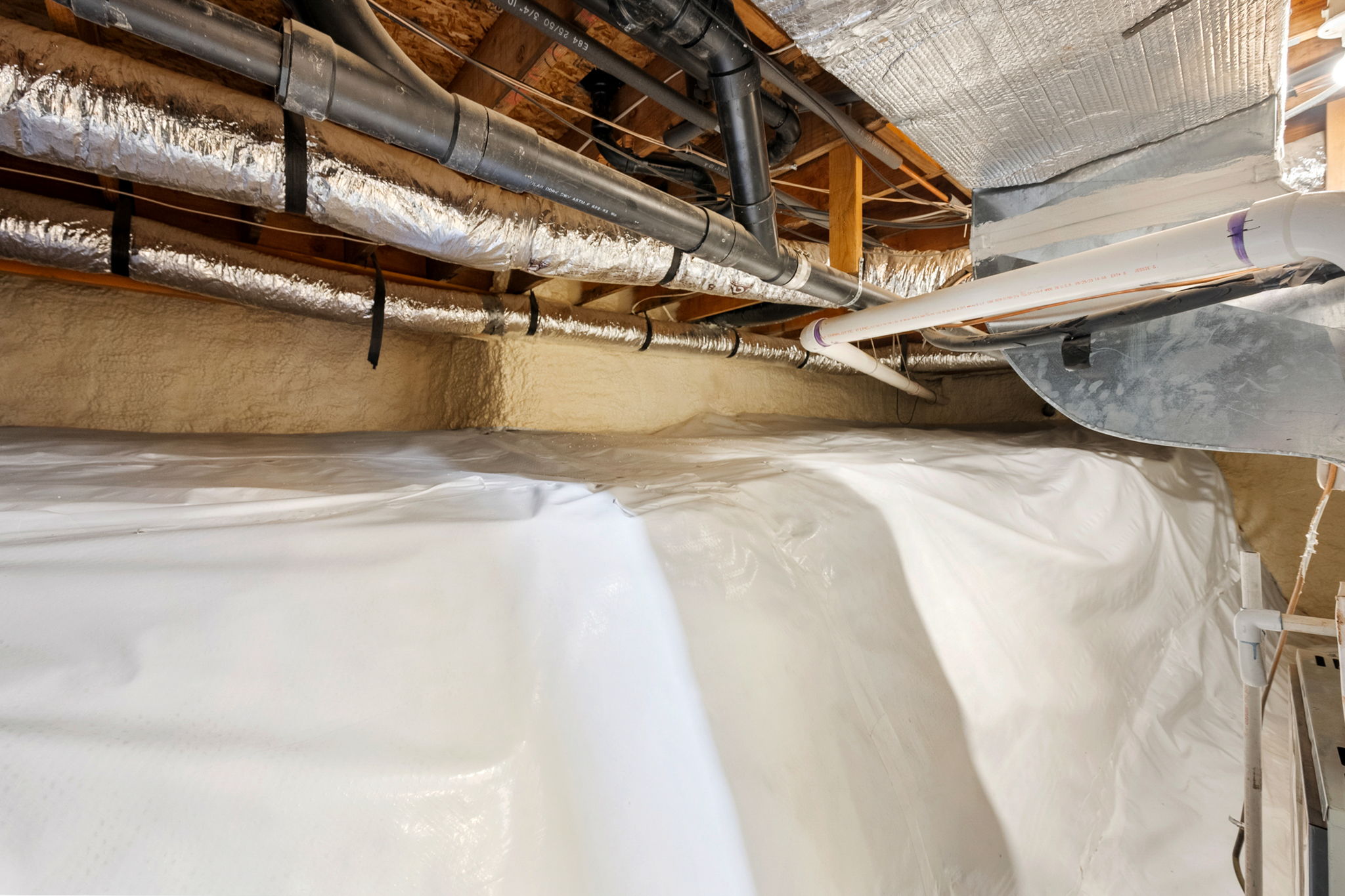 Radon Mitigation Crawl Space Vapor Barrierr