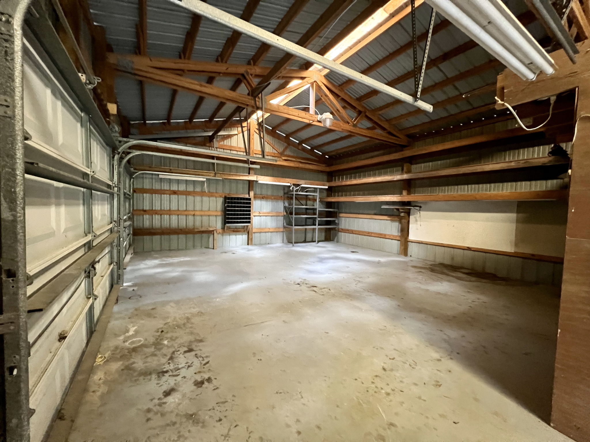 Inside 3 Bay Metal Building w Office