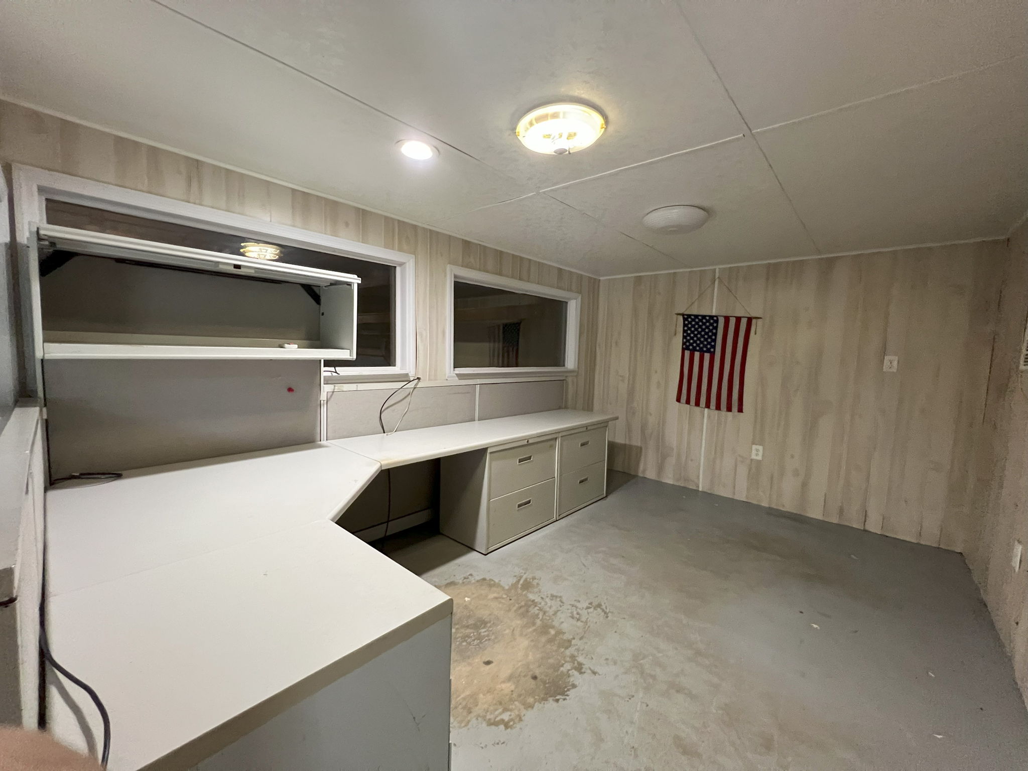 Inside 3 Bay Metal Building w Office