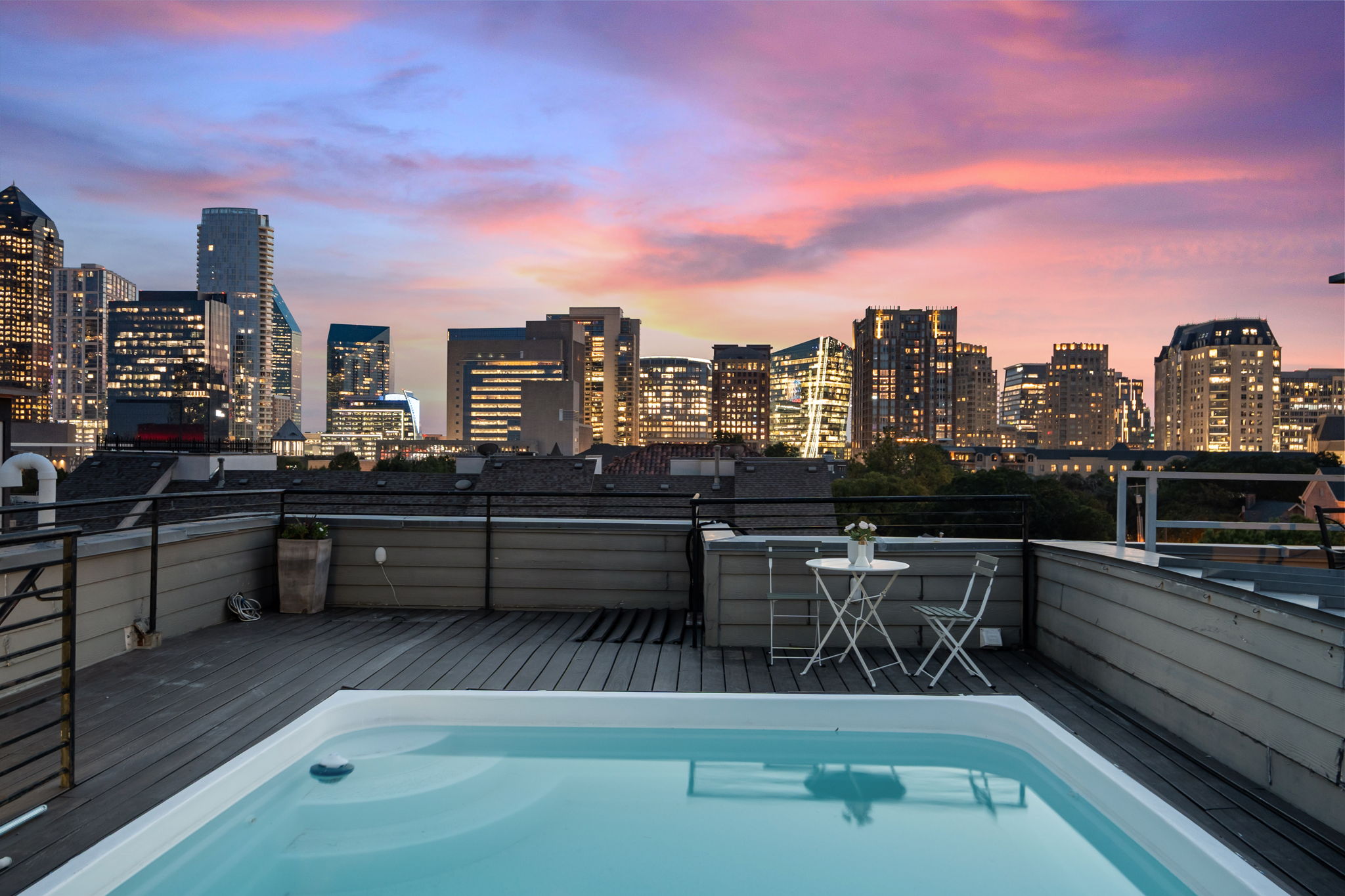 Twilight Rooftop Views