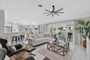Kitchen, Dinette, and Living Room