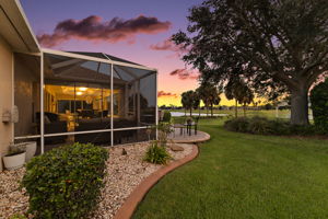 Twilight Side Elevation with Golf and Water Views!