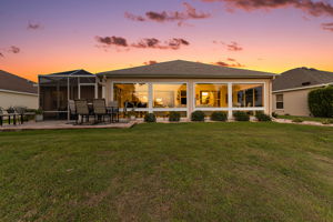 Twilight Rear Elevation with Paver Patio