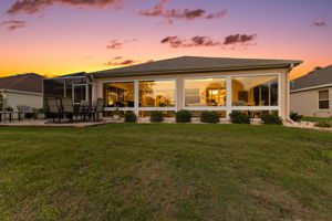 Twilight Rear Elevation with Paver Patio