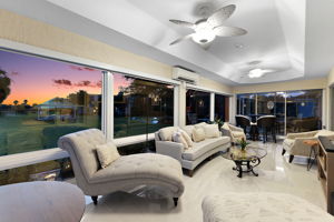Expansive 384sf Florida Room with Twilight Golf and Water Views!