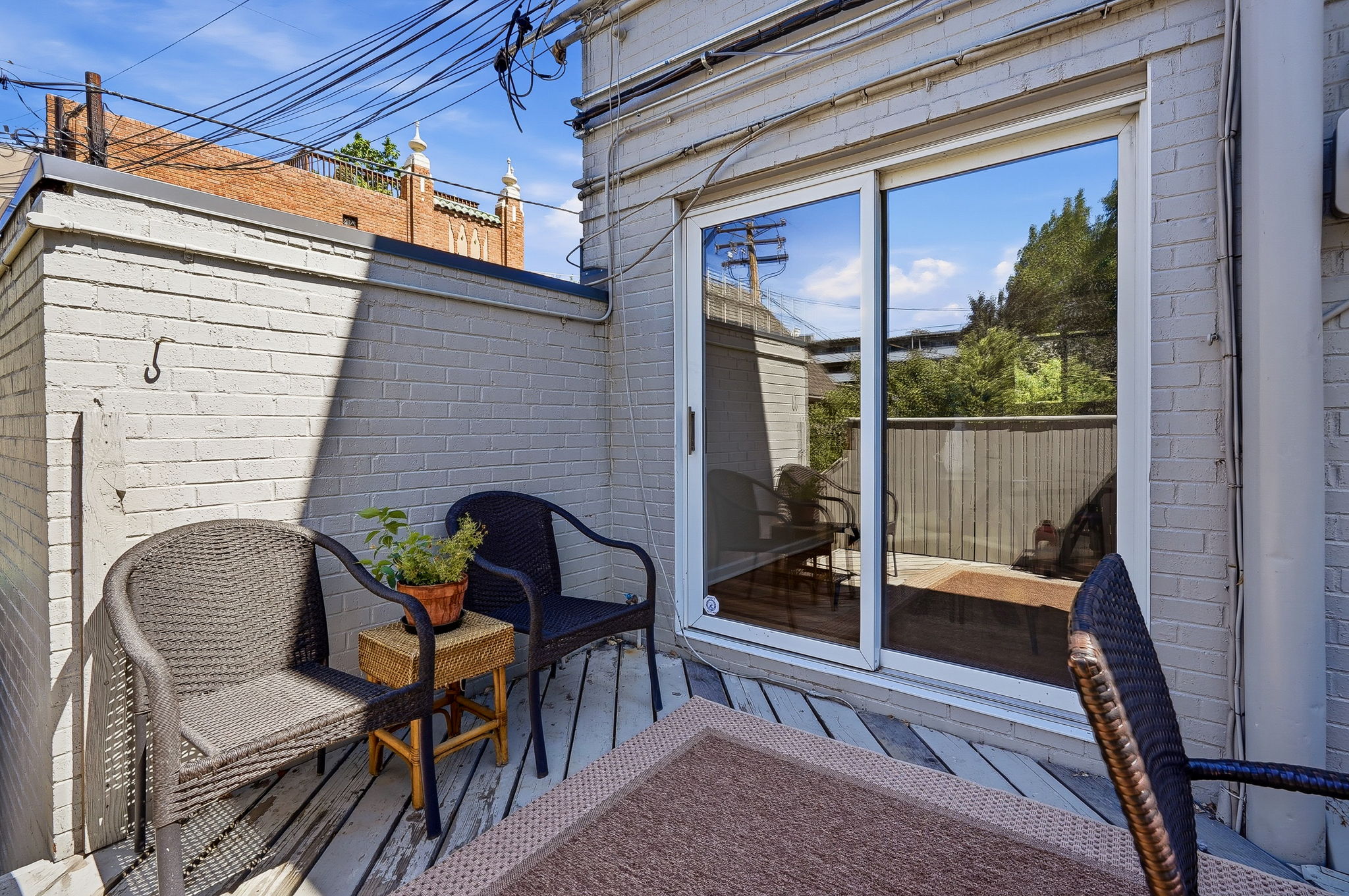 Back patio with room to grill