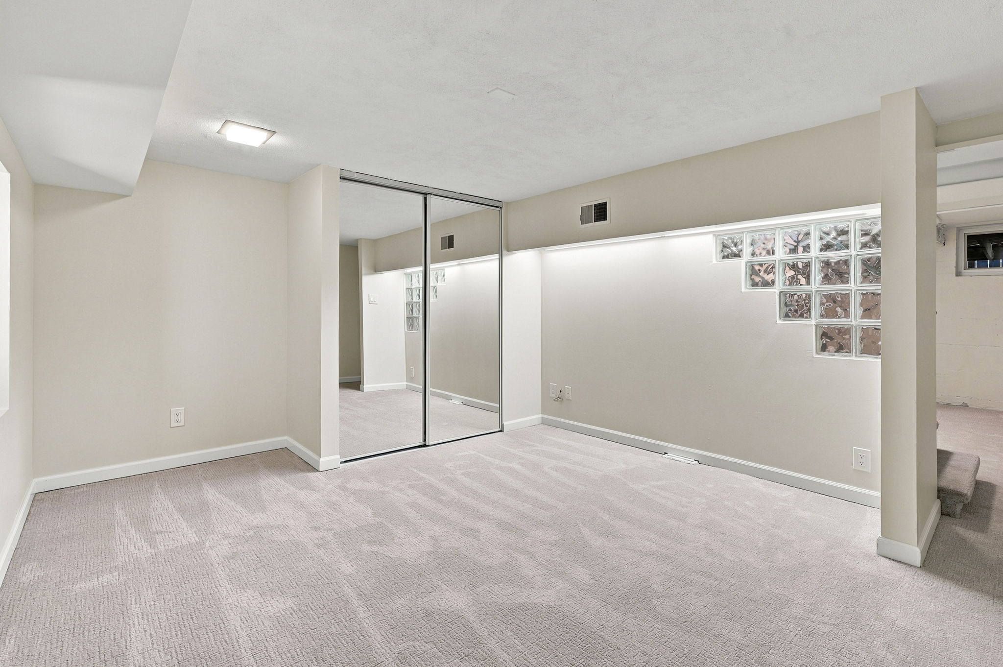 Finished downstairs with egress