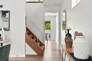 Unique mid century railing to 2nd level