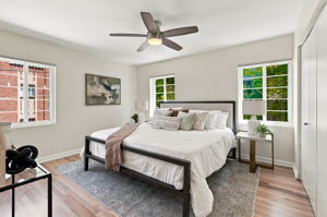 Great natural light with window treatments included!