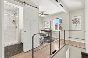 Very loft like upstairs study or flex space