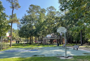 The Park has a Covered Pavilion, Picnic Tables, and Basketball Court.