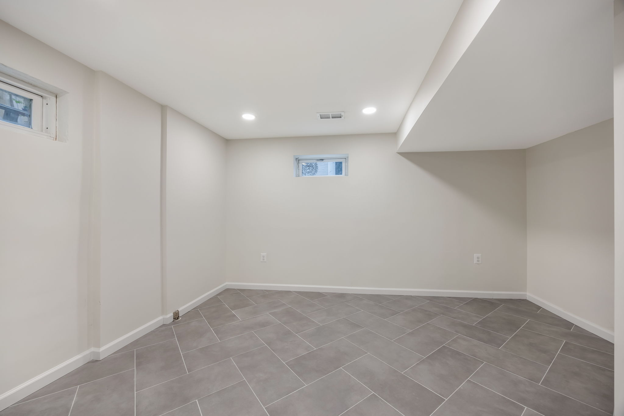 Lower level - expansive family room & flex space
