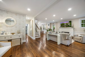 Open main level with hardwoods