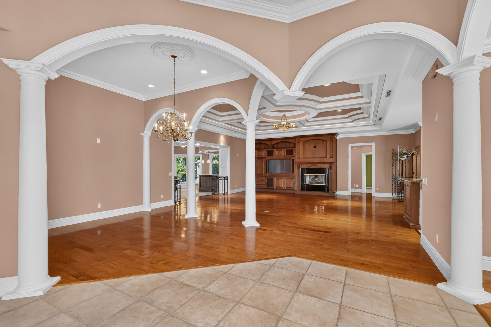 Foyer, Dining, and Living Room