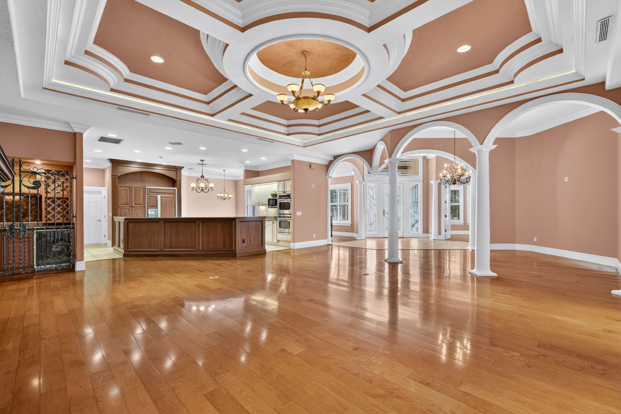 Living, Dining, Foyer, and Kitchen