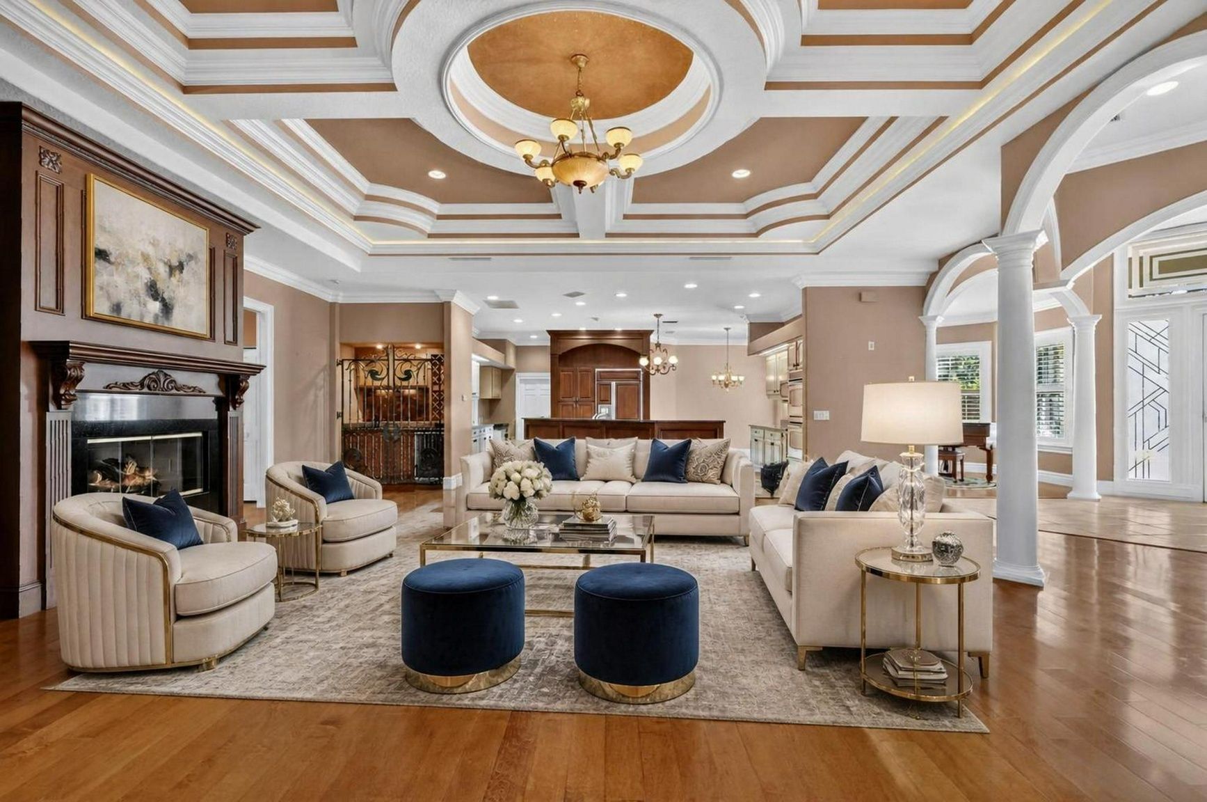 Living Room and Kitchen-Virtually Staged