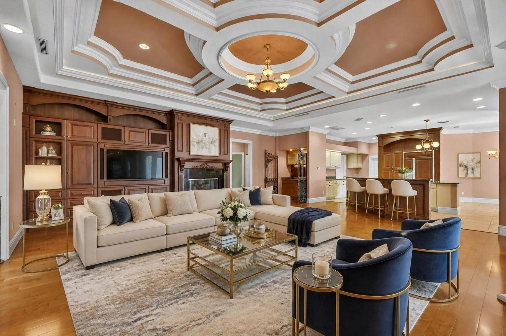 Living Room and Kitchen-Virtually Staged 