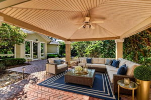Rear Paver Patio with Gazebo-Virtually Staged