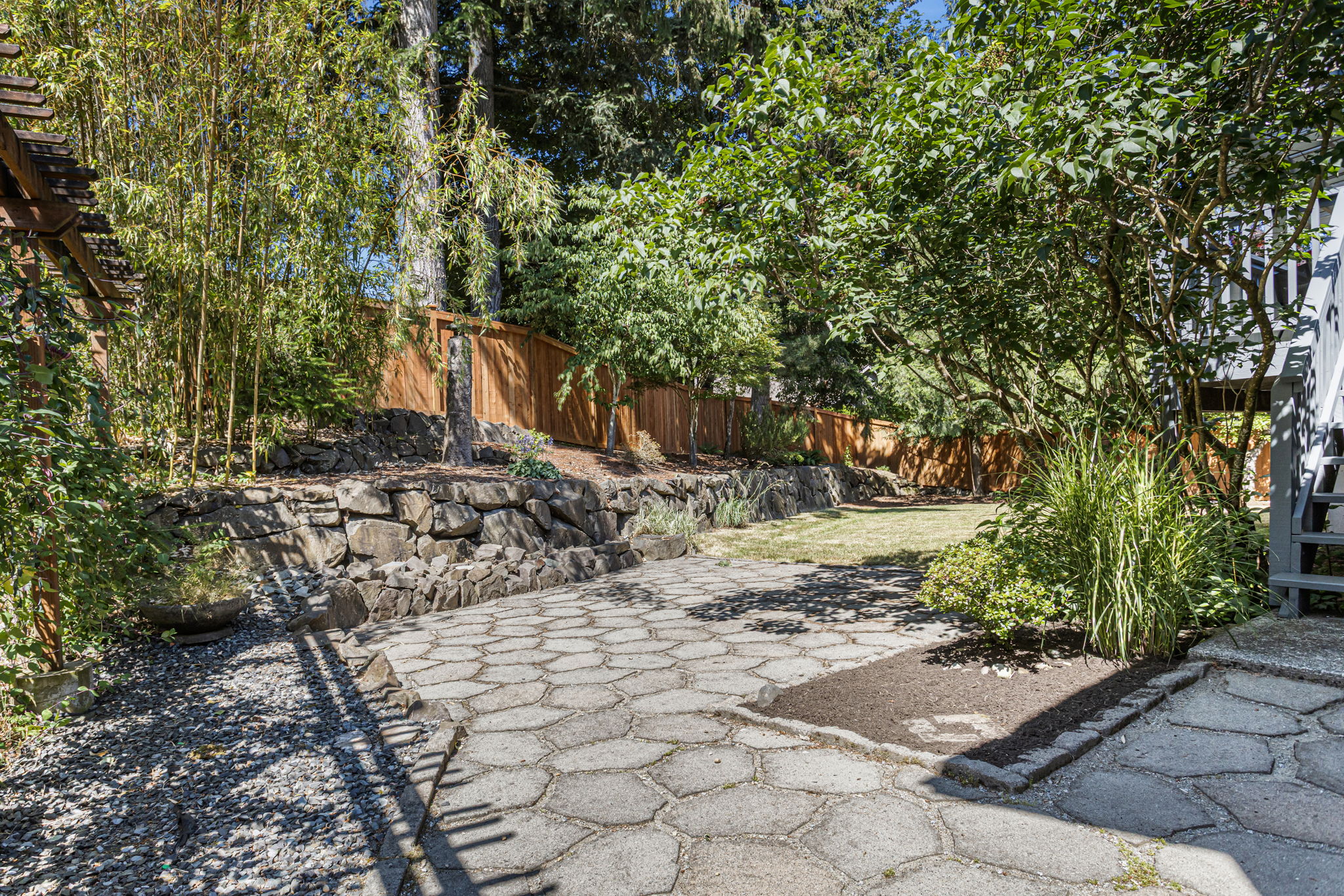 Landscaped patio