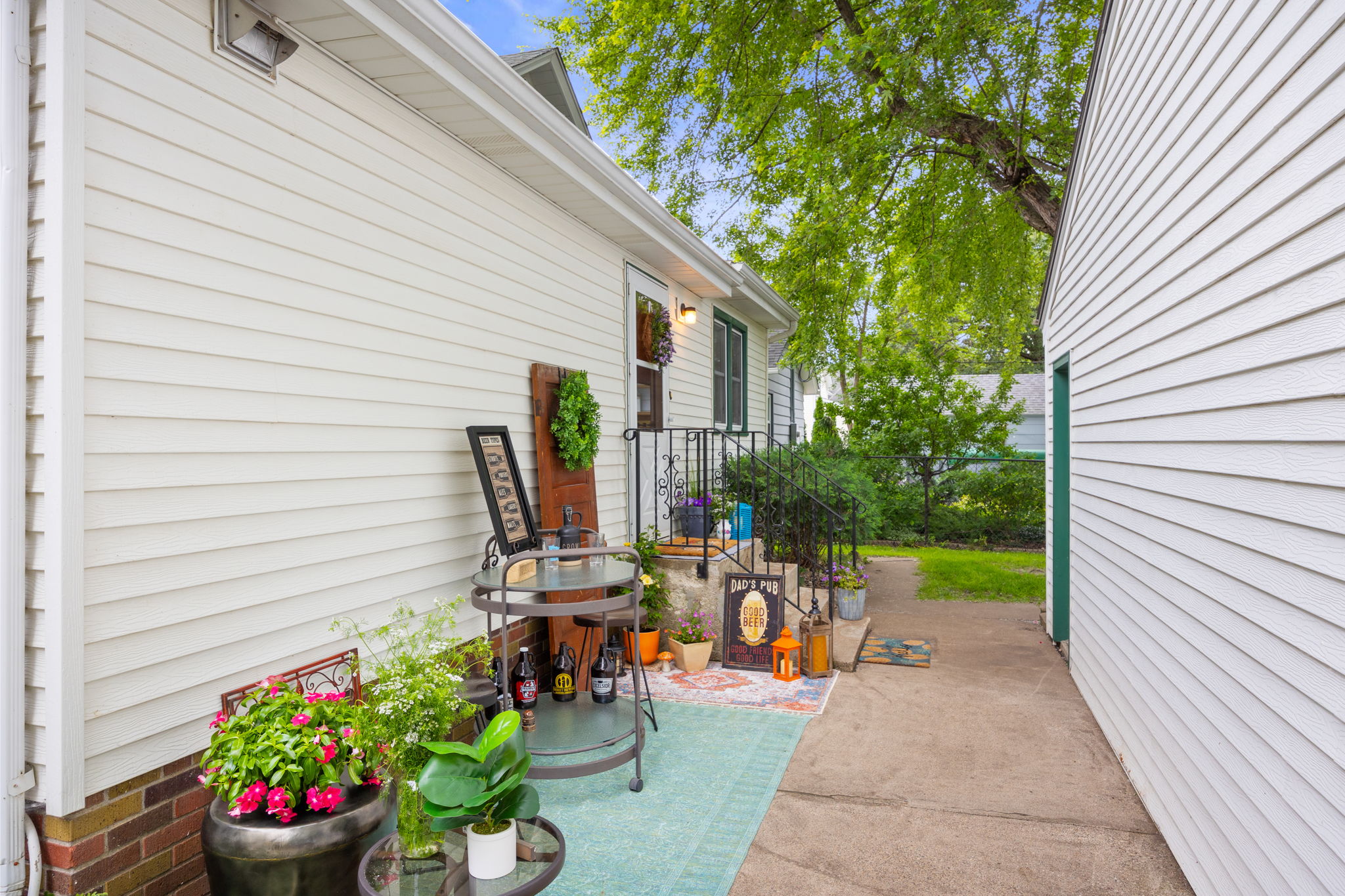 This great patio area is located just off the kitchen. Plenty of room for outdoor cooking and entertaining and relaxing with family or friends.