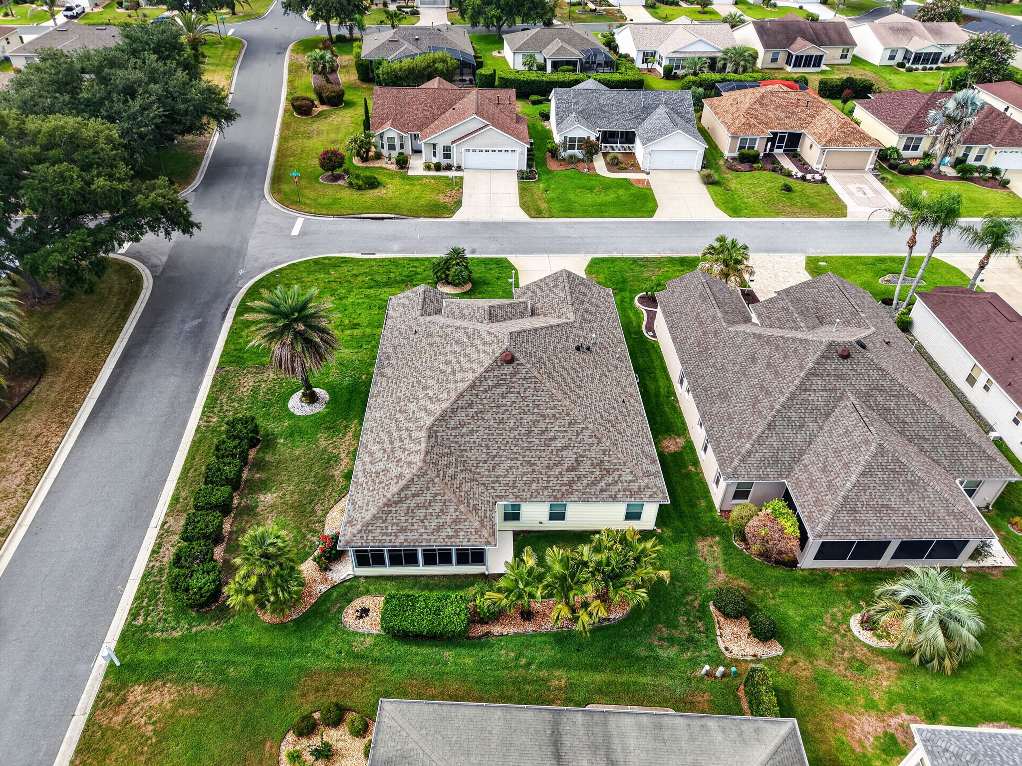 Aerial Rear Elevation with Large Corner Lot and ROOM FOR A POOL!