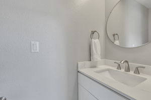 Main level half bath.