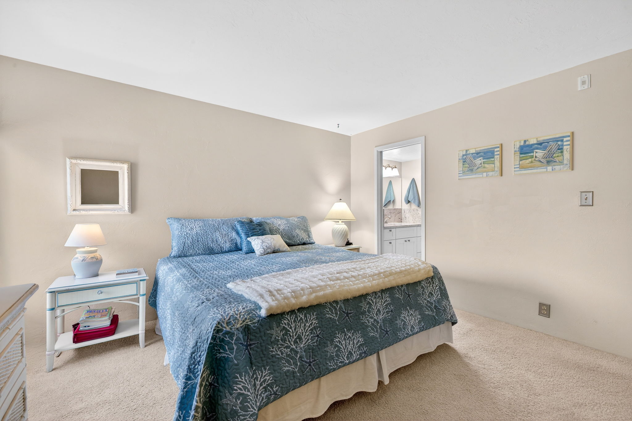King Bed, flat screen tv in primary bedroomroom 2