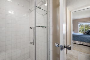 Primary Bathroom glass shower doors