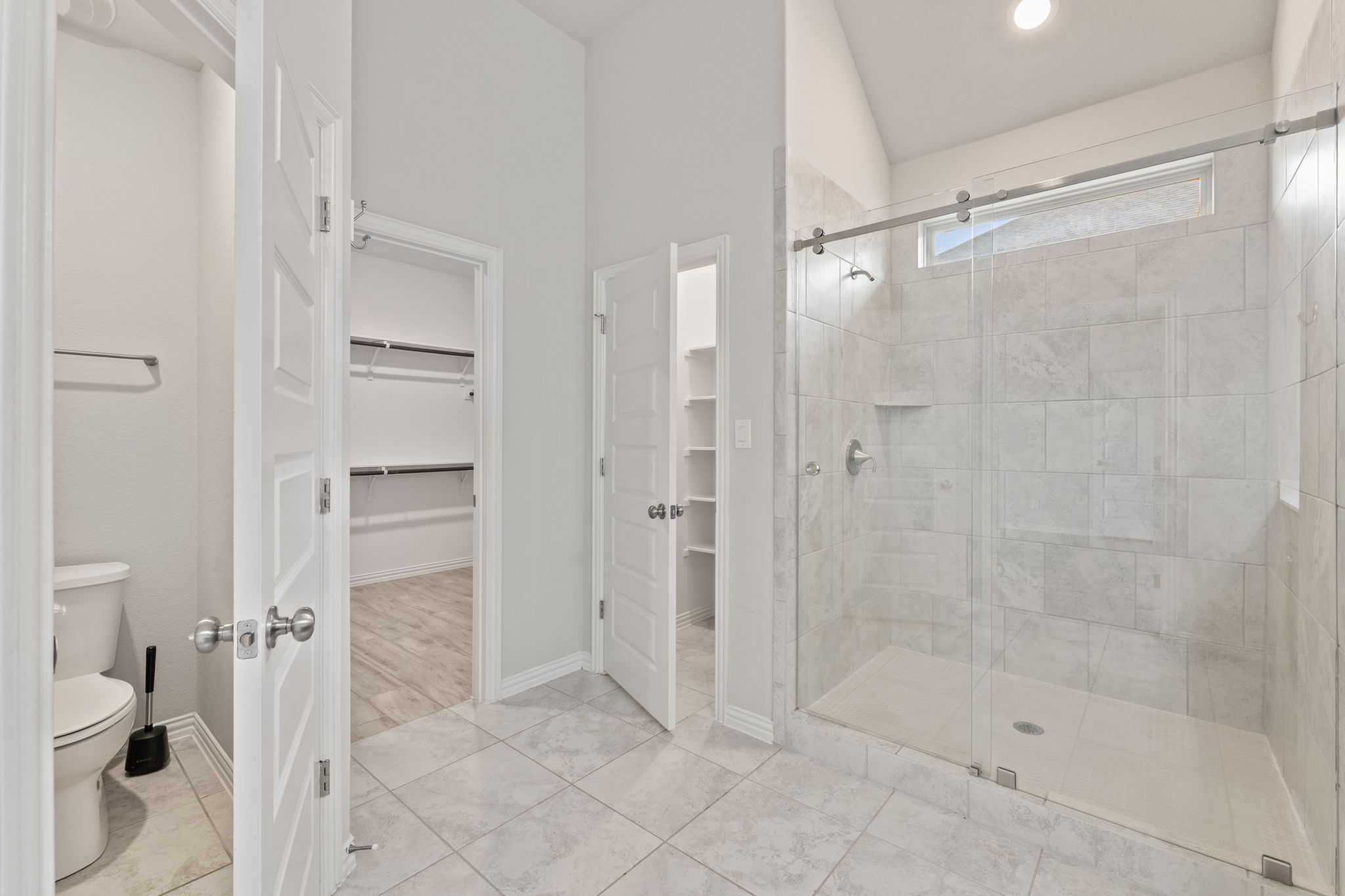 Primary bath Large closet  and Walk In Shower