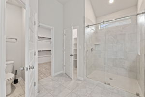 Primary bath Large closet  and Walk In Shower