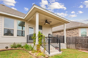 Back Porch with Ceiling Fan