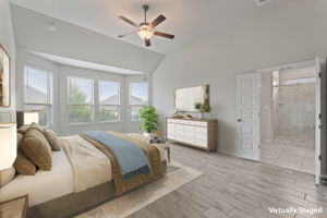 Virtually Staged Primary Bedroom