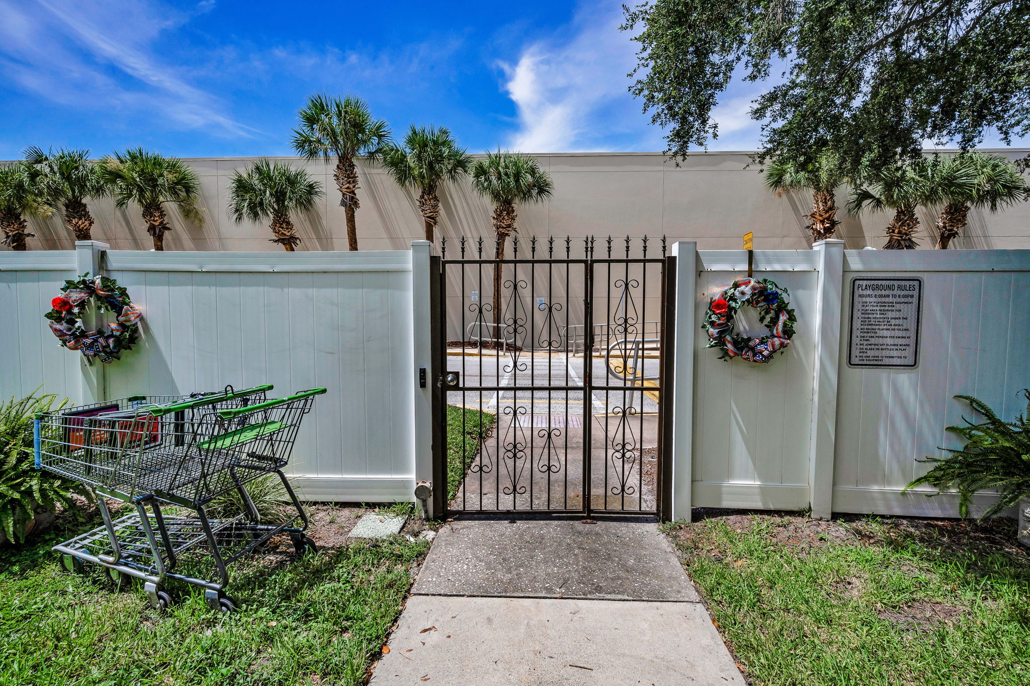 Rear Fenced Exit to Shopping