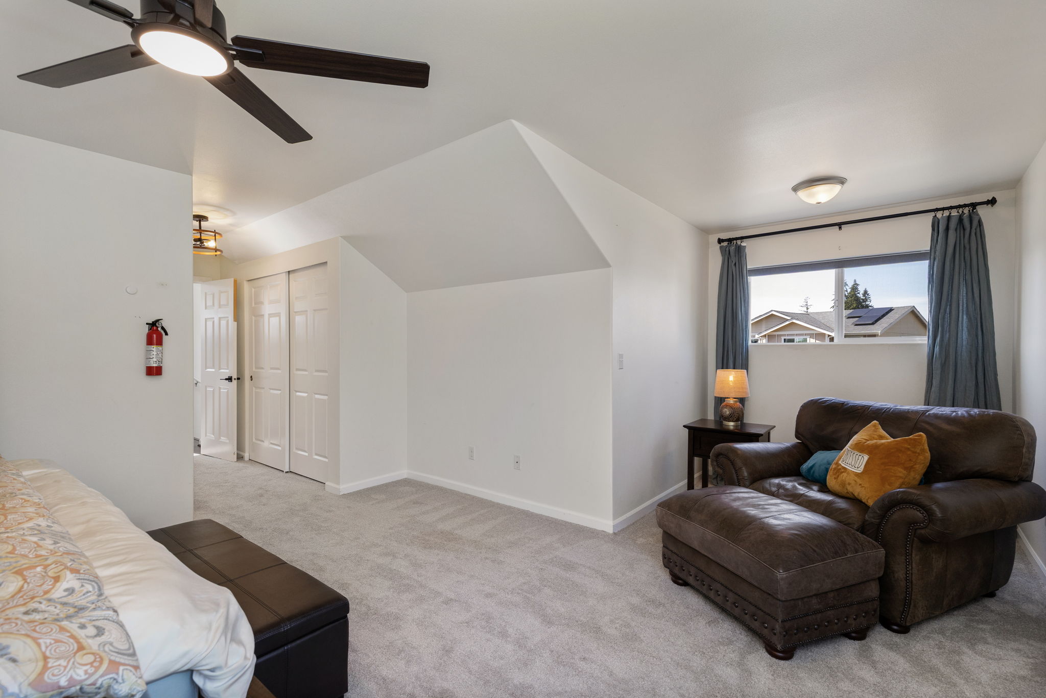 Another view of the huge primary with generous walk in closet.