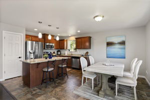 Granite counters, SS appliances and large pantry.