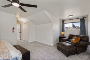 Another view of the huge primary with generous walk in closet.