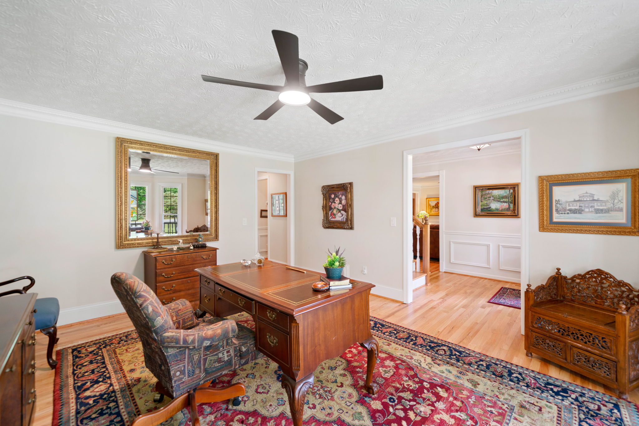 Office toward hall and kitche/sunroom area